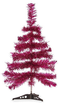 Krist+ kunst kerstboom - klein - fuchsia roze - 60 cm - Kunstkerstboom