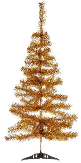 Krist+ Kunst kerstboom - klein - goud - 90 cm - Kunstkerstboom Goudkleurig