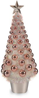 Krist+ kunst kerstboom - klein - roze - 37,5 cm - Kunstkerstboom