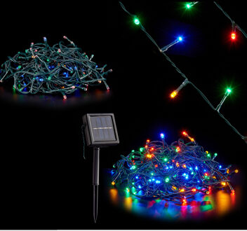 Krist+ lichtsnoer - 200 leds - gekleurd - 10 m - solar