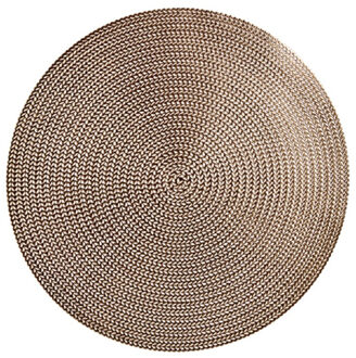 Krist+ Placemat - metallic goud - rond - D38 cm - kunststof - Placemats Goudkleurig