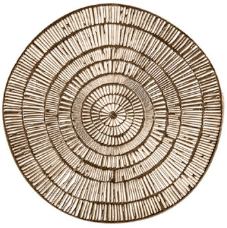 Krist+ Placemat - metallic goud - rond - D38 cm - kunststof - Placemats Goudkleurig