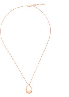 'Krista' Dames 925 Sterling Zilveren Ketting met Hanger - Roze zh-7366 - maat Rosé