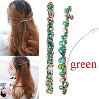 Kristal En Diamant Haarspeld Haaraccessoires Voor Vrouwen In Multicolor Beschikbaar Voor Leisure Winkelen Noodzakelijke Sieraden groen