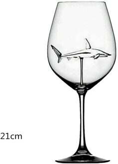 Kristal Glas Rode Wijn Shark Glas Hoge Hak Beker Kristallen Beker Cocktail Mok Speciale Xmas Voor Wedding Party 21cm