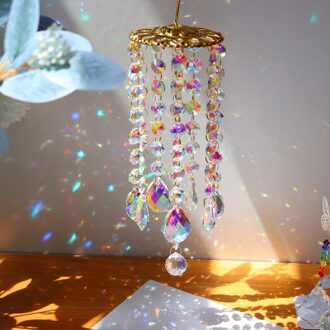 Kristal Wind Chime Hanger Kleurrijke Opknoping Druppels Voor Outdoor Indoor Tuin Venster Bruiloft Gordijn Kroonluchter Diy Decoraties
