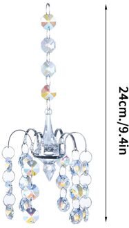 Kristallen Ball Prisma Suncatcher Venster Opknoping Ornament Hanger Rainbow Maker Collection Home Garden Decor Hanger Met Haak style1