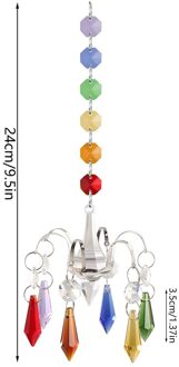 Kristallen Ball Prisma Suncatcher Venster Opknoping Ornament Hanger Rainbow Maker Collection Home Garden Decor Hanger Met Haak style2