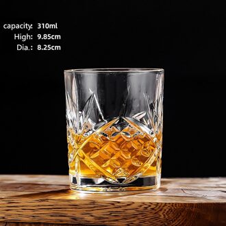 Kristallen Glazen Cup Decanter Set Whisky Karaf Cup Whisky Karaf Fles Wijn Decanter Fles Set Donker Kaki