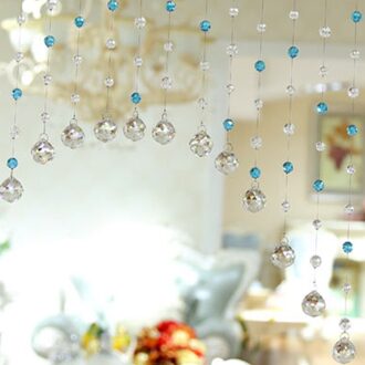 Kristallen Glazen Kralen String Gordijn Venster Diy Muur Home Decor Wedding Achtergrond Feestelijke Decor