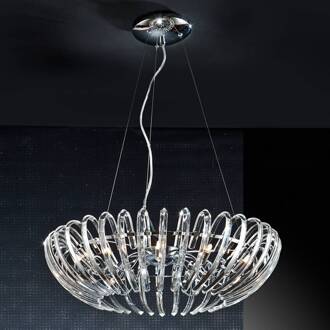 Kristallen hanglamp Ariadna transparant - 66 cm chroom, helder