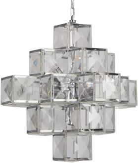 Kristallen hanglamp Glacier 7-lichts metaalgrijs 5597-7CC
