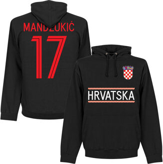 Kroatië Mandzukic 17 Team Hooded Sweater - Zwart - M