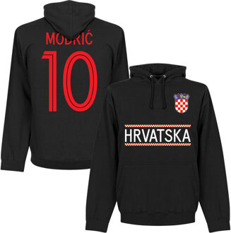 Kroatië Modric 10 Team Hooded Sweater - Zwart - M