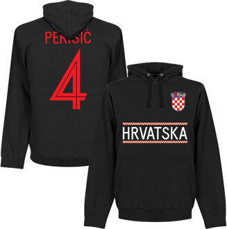 Kroatië Perisic 4 Team Hooded Sweater - Zwart - M