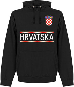 Kroatië Team Hooded Sweater - Zwart - XXL