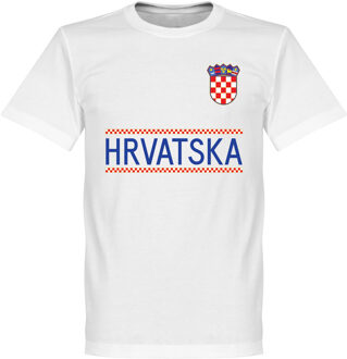Kroatië Team T-Shirt - Wit - XXL