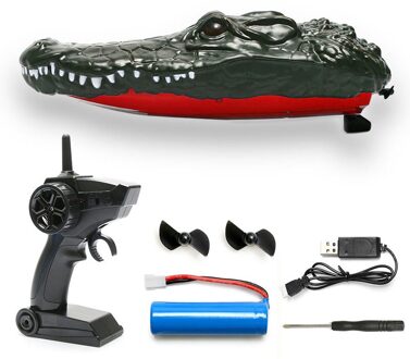 Krokodil Hoofd Rc Boot 2.4G Elektrische Simulatie Voertuigen Rtr Model Grappige Kinderen Speelgoed Model Voor Kinderen rood