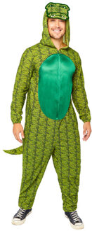 Krokodil Onesie Met Capuchon Volwassenen Groen