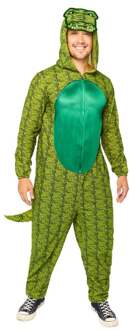 Krokodil Onesie Met Capuchon Volwassenen Groen