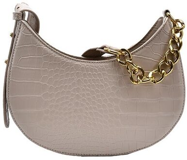 Krokodil Patroon Pu Lederen Tassen Voor Vrouwen Zomer Dag Schouder Handtas Vrouwelijke Reizen Sac Een belangrijkste khaki