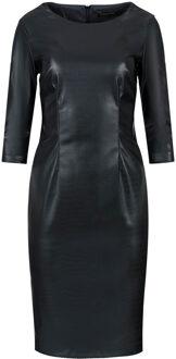 Krokodillenleer jurk Zwart - EU 42 / UK 14
