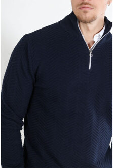 Kronstadt Ks2790 carlo half zip 469 sky captain heren trui Blauw - M