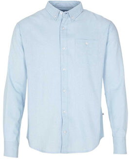 Kronstadt Ks3000 johan linen shirt regular light blue Blauw