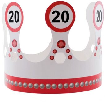 Kroon 20 jaar Verkeersbord Rood - Zalm