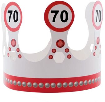 Kroon 70 jaar Verkeersbord Rood - Zalm