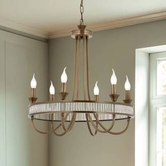 Kroonluchter AV-1890-6E, 6-lamps antiek goud