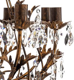 Kroonluchter Botte van metaal 8-lamps brons