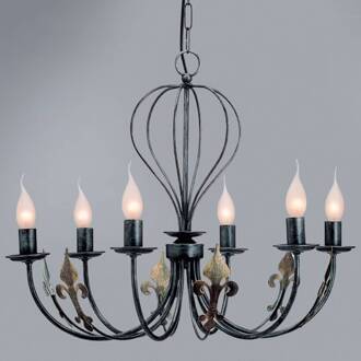 Kroonluchter CASTELLO Design by Kögl zilver antiek, goud gepatineerd