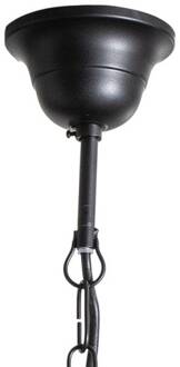 Kroonluchter Jane metaal zwart 5-lamps kristal