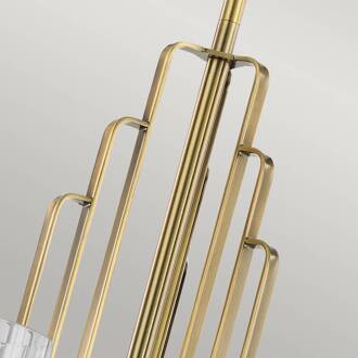 Kroonluchter Kimrose, 6-lamps, messing messing geborsteld, helder