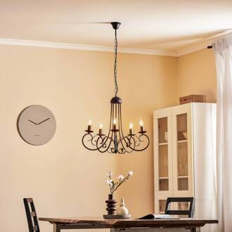 Kroonluchter Pompei, zonder kappen, zwart