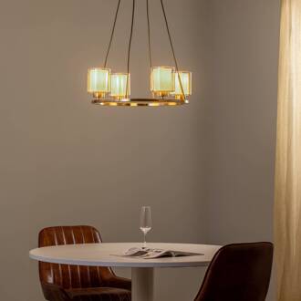 Kroonluchter Ressa Ø 59 cm antiek messing, 4-lamps. messing antiek, helder