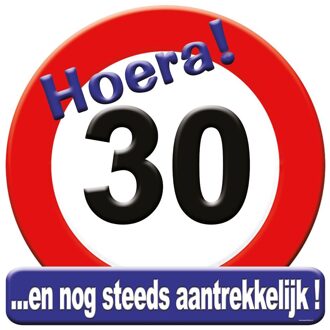 Kroonschild verkeersbord - 30 jaar Multikleur