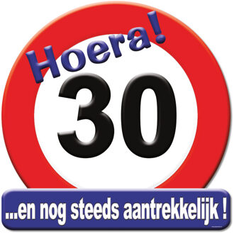 Kroonschild verkeersbord - 30 jaar Multikleur