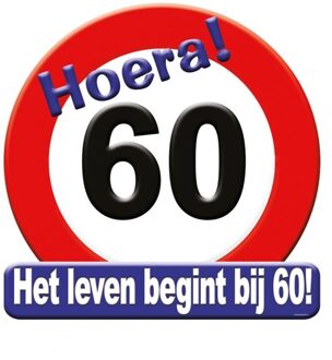 Kroonschild verkeersbord - 60 jaar Multikleur