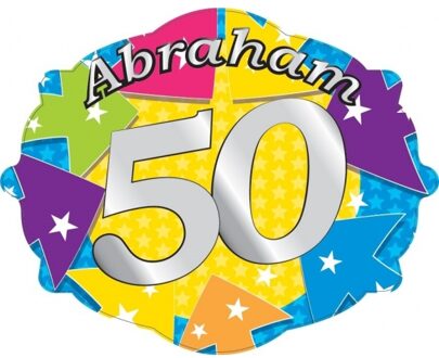 Kroonschilden Abraham 50 jaar - Feestdecoratieborden Multikleur