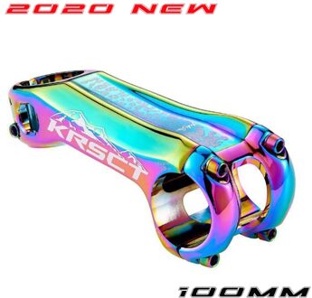 Krsct Cnc Racefiets Kofferbak Mountain Mtb Stuurpen-20 Graden 28.6*31.8Mm 80/90 / 100mm Fiets Onderdelen regenboog 100MM