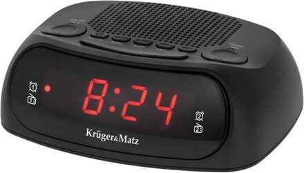 Krüger & Matz FM/AM wekkerradio, zwart
