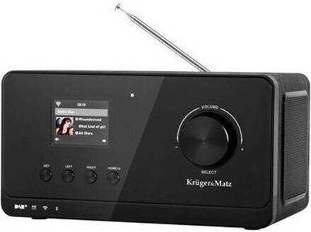 Krüger&Matz Krüger & Matz KM0816 - DAB+, internet en FM radio met Bluetooth connectiviteit  - Zwart