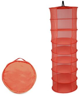 Kruid Drogen Netto 8 Lagen Opvouwbare Opknoping Mand Droog Rek Zak Mesh Droger Voor Kruiden Bloemen Planten Bud Oranje