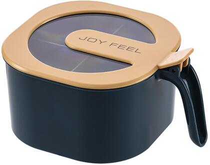 Kruiden Doos Spice Potten 4 Compartiment Kruiden Organizer Keuken Cruet Kruiderij Fles Container Spice Zout Suiker Potten 1