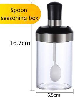 Kruiden Flessen Glas Specerij Opslag Containers Kruiderij Pot Kruidkruik Met Lepel Honing Pot Olie Borstel Fles Kitchen Tools stijl-1