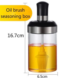 Kruiden Flessen Glas Specerij Opslag Containers Kruiderij Pot Kruidkruik Met Lepel Honing Pot Olie Borstel Fles Kitchen Tools stijl-3