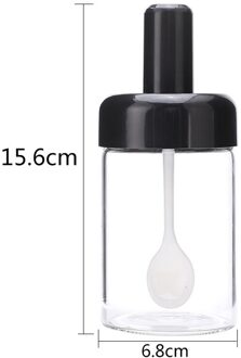 Kruiden Flessen Glas Specerij Opslag Containers Kruiderij Pot Kruidkruik Met Lepel Honing Pot Olie Borstel Fles Kitchen Tools stijl-4