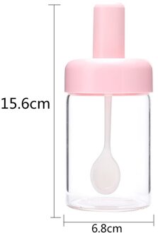 Kruiden Flessen Glas Specerij Opslag Containers Kruiderij Pot Kruidkruik Met Lepel Honing Pot Olie Borstel Fles Kitchen Tools stijl-6